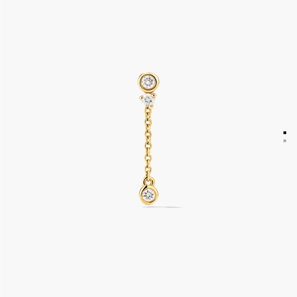 Mejuri Gold Chain Earrings with Sparkling Accents